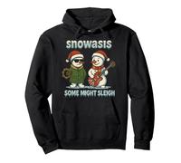 snowasis some might sleigh Pullover Hoodie, Adult Unisex, Black, Small
