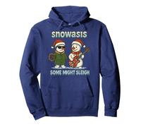 snowasis some might sleigh Pullover Hoodie, Adult Unisex, Navy Blue, Medium