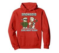 snowasis some might sleigh Pullover Hoodie, Adult Unisex, Red, Small