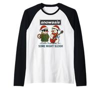snowasis Some Might Sleigh Raglan Baseball Tee