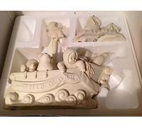 SNOWBABIES "SHIP O' DREAMS SET OF 2 SIGNED BY THE ARTIST KRISTI JENSON PIERRO! SIGNED DATE 1998