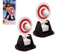 Snowball Automatic Reset Target, Reusable Snow Battle Practice Throwing Game, Winter Outdoor Heavy-Duty Shooting Target with Family, Family Fun Christmas (2pcs)