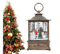 Snowball Christmas Lantern | LED Snow Globe Swirling Lantern | LED Swirling Globe Lantern Ornament with Christmas Illuminated Globe for Decoration Gifts