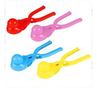 Snowball Clip Snowball Fight Maker Tool, Snowman-Shaped Snowball Maker Mold, Snowball Clip Make Snow Kit Snowglobe Interactive Toy, Cartoon SnowballMaker, Random Color Winter Outdoor Toys
