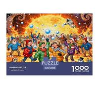 Snowball Fight Wooden Jigsaw Puzzle Waterproof 1000 Piece Puzzles for Adults Fun Educational Games