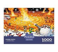 Snowball Fight Wooden Jigsaw Puzzle Waterproof 1000 Piece Puzzles for Adults Gifts Fun Home Decoration