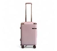 Snowball Hard Shell Luggage 8 Spinner Wheels Travel Suitcase - Small - Rose Gold