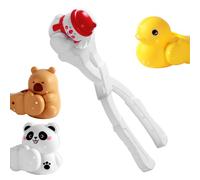 Snowball Maker Clip - Duck Rice Mold, Cartoon Capibara Ice Tool, with 4 Heads, Template Tool for Winter | Outdoor Activities Fes