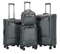 Snowball Soft Expandable Waterproof PVC Lightweight Travel Suitcase - 4-Set - Grey
