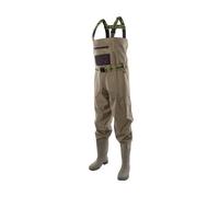 Snowbee 210D Nylon Cleated Sole Chest Waders with PVC Boots, Durable River Wading Waders for Fishing, Angling & Outdoor Use - Size 8
