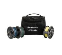 Snowbee Classic 2 Cassette Fly Reel with Loaded Fly Lines #7/8 - Pre-Spooled Fly Reel Kit with Floating, Intermediate & Fast-Sink Lines, Backing & Carry Bag for Freshwater Fly Fishing