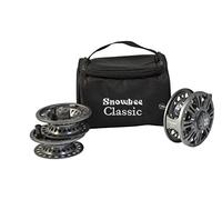 Snowbee Classic 2 Fly Reel Kits #7/8 - Includes Reel + 2 Spare Spools & Case, Great For Small Fishing Stillwater and reservoirs, Black,One Size,10562