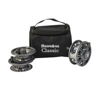 Snowbee Classic 2 Fly Reel Kits #7/8 - Includes Reel + 2 Spare Spools & Case, Great For Small Fishing Stillwater and reservoirs, Black,One Size,10562