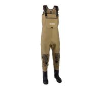 Snowbee Classic Neoprene Chest Waders with Cleated Sole PVC Boots, Reinforced Knees & Front Pouch for Fly Fishing & River Wading - Size 11FB