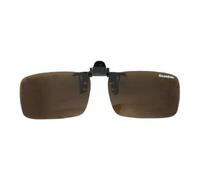 Snowbee Clip-On Polarised Sunglasses - Lightweight Clip-On Lenses for Prescription Glasses - Glare Reduction, UV Protection - For Fishing, Driving & Outdoor Use - Amber or Smoke Lens Options (Amber)