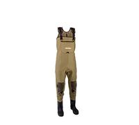 Snowbee Light Olive Classic Neoprene Cleated Sole Fly Fishing Waders - Durable and Adjustable Chest High Waders For Men and Women With Added Wear and Puncture Resistance, Size 11