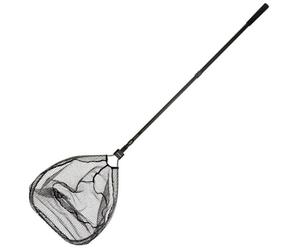 Snowbee Ranger Folding Head Trout / Sea Trout Net, Telescopic Handle - Ultra-Lightweight Landing Net For Freshwater Fishing, Aluminium Hinge Mechanism - Rugged Strength With Efficient Locking, Black