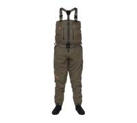 Snowbee STX2 Zip Front Breathable Stockingfoot Waders with Neoprene Socks, Waterproof Chest Waders for Fly Fishing & Wading, Large Long