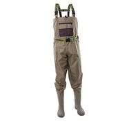 Snowbee Wadermaster 201D Nylon Chest Waders with Cleated Sole - Size 8,Green