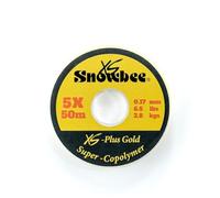 Snowbee XS-Plus Gold Super Copolymer Tippet Line for Fly Fishing, Clear Fly Leader Material with High Knot Strength, 50 m Spool (0.15mm, 5, Pounds)