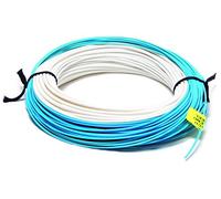 Snowbee XS-Plus Twin Colour Floating Fly Fishing Line - Nano-Coated, Weight-Forward, Smooth Casting, Perfect for Instructors - Ivory/Blue - WF7FTC