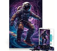Snowboard Astronaut Planet 1000 Piece Jigsaws for Teenagers Puzzle Boost Memory Quiet Calm Premium Cut Heartfelt Gift (50x75cm)
