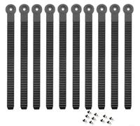 Snowboard Binding Straps 10 Pack Plastic Black(10PC)