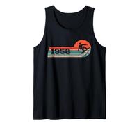 Snowboard Born 1958 Birthday VintageSnowboarding Snowboarder Tank Top