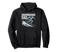 Snowboard Dad Vintage Badge Retro Mountain Identity Family Pullover Hoodie