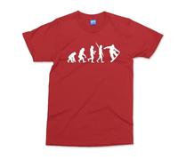 Snowboard Evolution Graphic T-Shirt - Red - S - Snowboarding Funny T-Shirt - Snowboard Gift Funny Shirt - Regular Unisex Fit Cotton T-Shirt - Gift for Snowboarder - Snowboard Lover