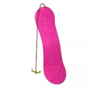 Snowboard for 77 cm children's sledge with rope handle, plastic, pink
