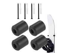 Snowboard Hanger, Indoor Floating Mount, Board Wall Clip, Secure Soft Friction Holder, Gear Organizer, Garage Storage Category, Four Piece Hardware Kit for Teens Adults, White