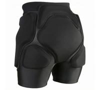 Snowboard Hip Protector Cushioned Shorts With Close Fitting Stretch Construction And Elastic Waistband For Under Outer Clothing Suitable For Snowboarding Skateboarding, Black, Xs