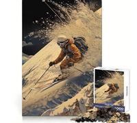Snowboard Japanese Jigsaw Puzzles for Teenagers 1000 Piece Recall Upgrade Calm Relax Clear Cut Art Collection Piece (38x26cm)