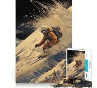 Snowboard Japanese Puzzles for Adults 1000 Puzzles Strengthen Memory Anxiety Relief Smooth Edge Warm Surprise (50x75cm)