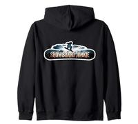 Snowboard Junkie Snowboarding Quote Funny Snowboarder Saying Zip Hoodie