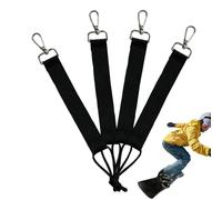 Snowboard Leashes Cord, 4pcs Nylon Snowboard Cords, Adjustable Ski Boots Carrier Strap, Wear-Resistant Skis Cord For Outdoor Activities