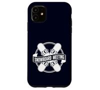 Snowboard Meeting Cool Snowboarding Squad Mountain Lodge Case for iPhone 11