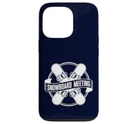 Snowboard Meeting Cool Snowboarding Squad Mountain Lodge Case for iPhone 13 Pro