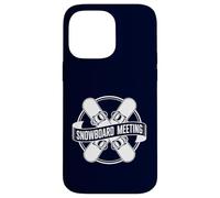 Snowboard Meeting Cool Snowboarding Squad Mountain Lodge Case for iPhone 14 Pro Max