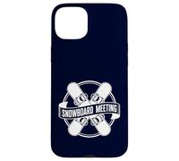 Snowboard Meeting Cool Snowboarding Squad Mountain Lodge Case for iPhone 15 Plus