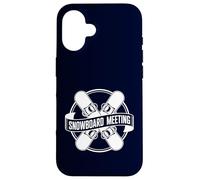 Snowboard Meeting Cool Snowboarding Squad Mountain Lodge Case for iPhone 16