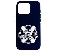 Snowboard Meeting Cool Snowboarding Squad Mountain Lodge Case for iPhone 16 Pro