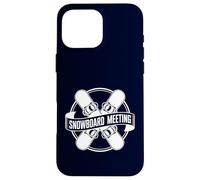 Snowboard Meeting Cool Snowboarding Squad Mountain Lodge Case for iPhone 16 Pro Max