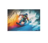 Snowboard Poster Canvas Wall Art For Aesthetic And Decor 1 Poster For Bedroom Kitchen Bathroom Living Room Office Decor 16x24inch(40x60cm) Unframe-style