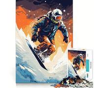 Snowboard Ski 1000 Piece Jigsaw Puzzles for Teenagers Jigsaw Clear Logic Toy Peaceful Time Perfect Cut Santa Wish List (38x52cm)