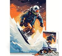 Snowboard Ski 1000 Pieces Jigsaws Adults Puzzles Gifts Mind Challenge Toy Easy Leisure Precise Cut (38x26cm)