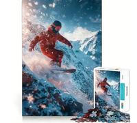 Snowboard Ski Skiing Jigsaw Puzzle for Teenagers 1000 Pieces Mind Game Toy Relaxed Mind Neat Cut (50x75cm)
