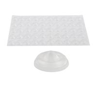 Snowboard Stomp Pad, Anti-Slip Silicone Traction Mat with Raised Grip for Winter Skiing, Easy Install Snow Board Accessory, White