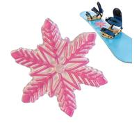 Snowboard Stomp Pad, Thickened Snowflake Shape PVC Mat | 13cm Snowflake Pattern, Anti Slip Clear Traction Grip Provides Stability For Outdoor Skiing Equipment On Slopes Weighting 45g